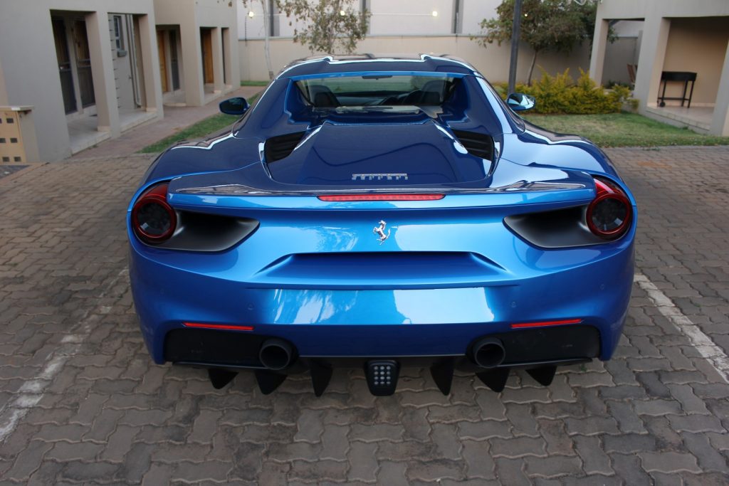 blue ferrari 488 spider south africa