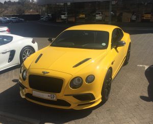 yellow bentley continental supersports south africa