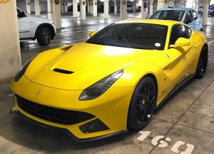 yellow ferrari f12 south africa