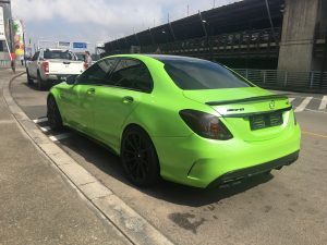 green mercedes-amg c63s wrap south africa