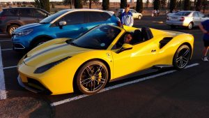 yellow ferrari 488 spider secunda south africa