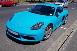blue porsche cayman s 718 south africa