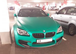green blue bmw m6 wrap south africa