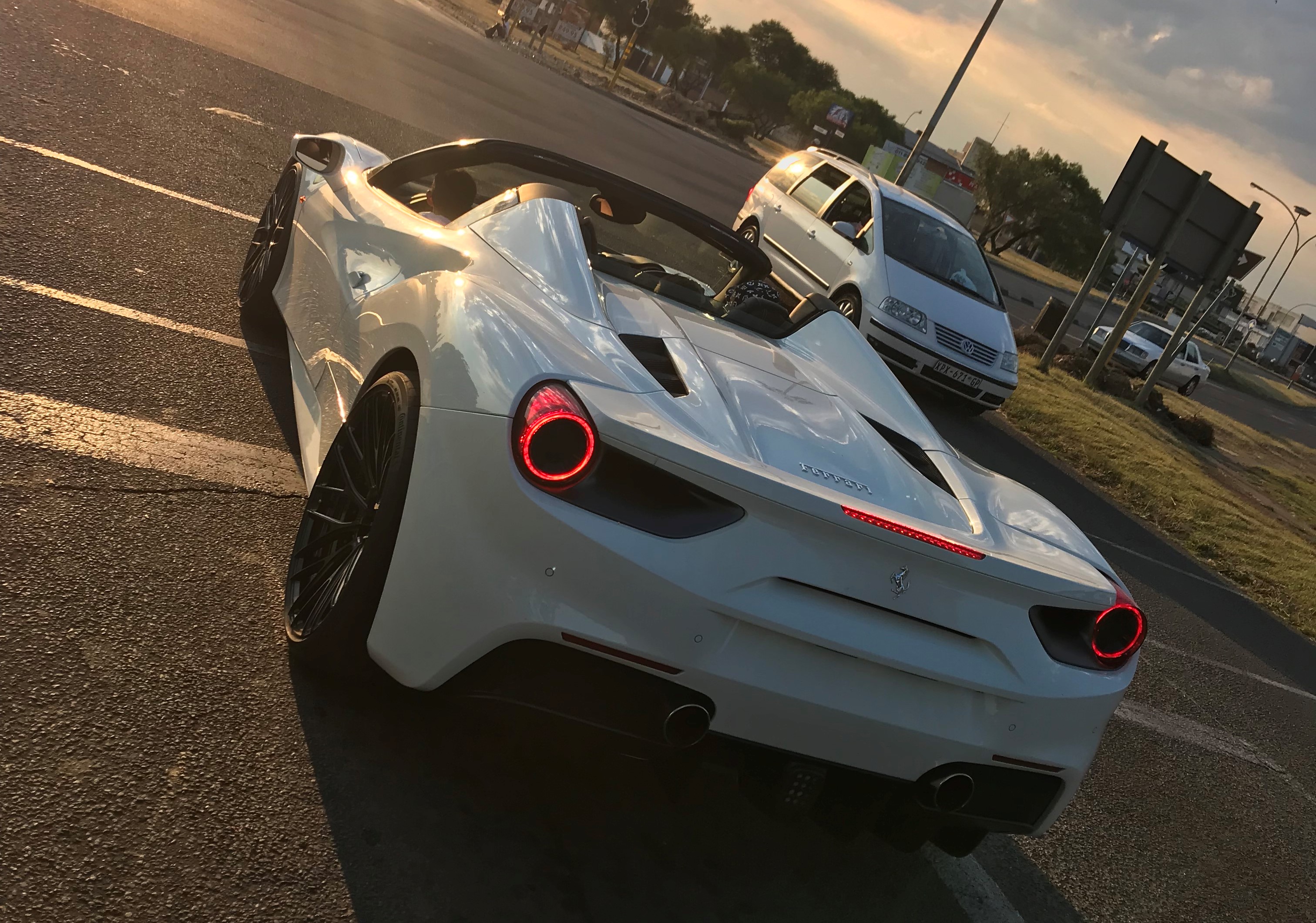 white ferrari 488 spider south africa