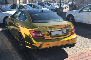 gold wrapped mercedes benz c63 south africa