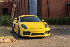 yellow porsche cayman gt4 south africa
