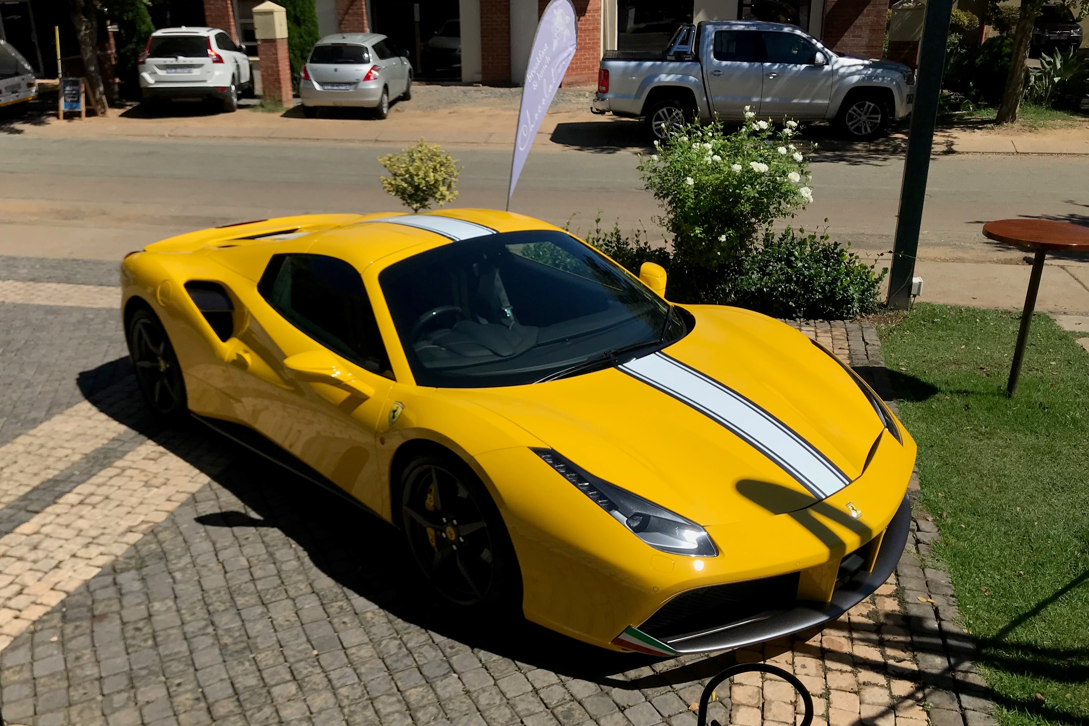 yellow ferrari 488 spider south africa