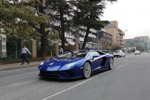 blue lamborghini aventador s south africa