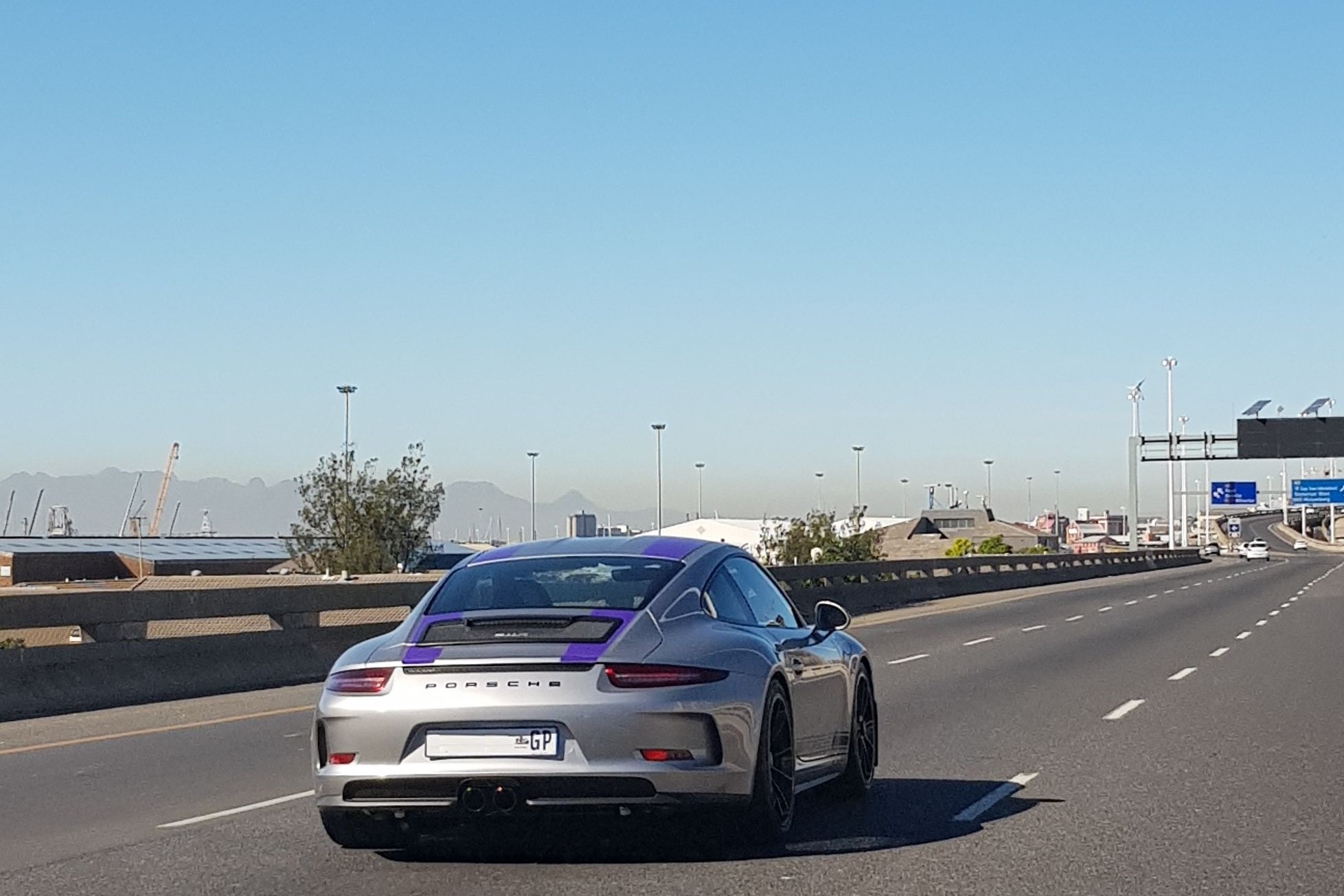 purple striped porsche 911 r south africa