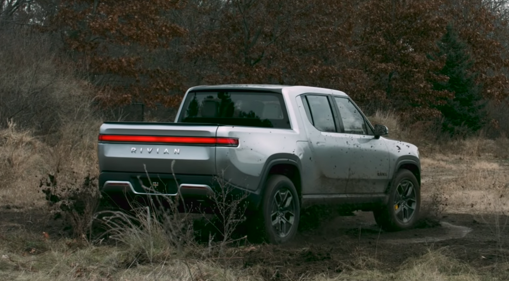 Watch The Rivian R1T Truck Execute a Perfect Tank Turn
