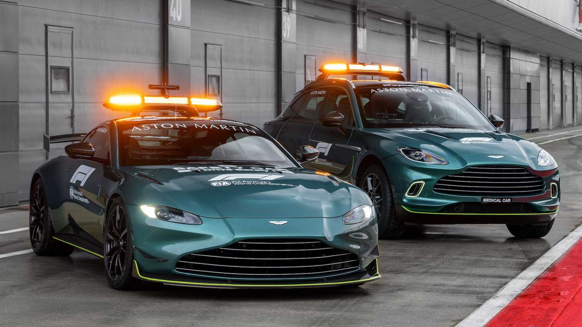 Какие машины безопасные. Aston Martin f1 Safety car. Aston Martin f1 2021. Aston Martin Safety car f1 2021.