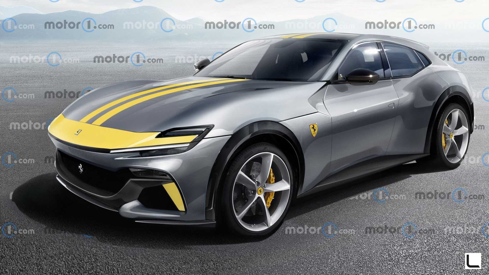 Accurate Rendering Of Ferrari Purosangue SUV After Leaks
