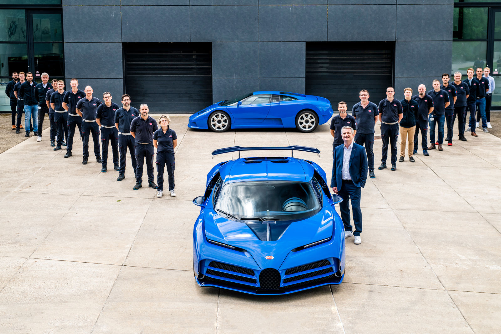 Ten of Delivered The First Bugatti In Bleu Centodieci Bugatti Iconic