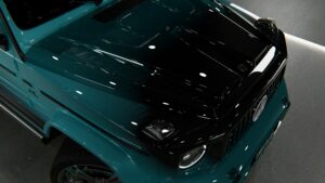 larte design mercedes amg g63 black teal winner carbon fibre package bonnet