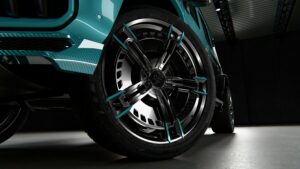 larte design mercedes amg g63 black teal winner carbon fibre package wheel